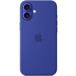 Funda Microfibra, Silicona Azul para Apple iPhone 16 Plus