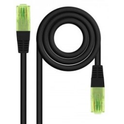 Nanocable Cable de Red Latiguillo RJ45 CAT.6 UTP AWG26 CCA, Negro, 2 m
