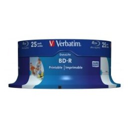 Verbatim TARRINA 25 UNIDADES 43811 - BLU-RAY BD-R - 25GB - 6X - PRINTABLE