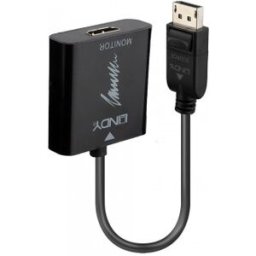 Lindy 41068 adaptador de cable de vídeo 1,5 m DisplayPort HDMI tipo A (Estándar) Negro