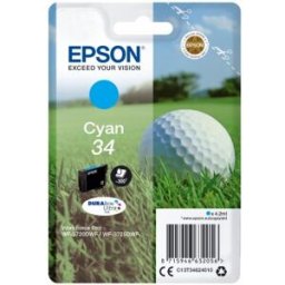 Epson 34 - 4.2 ml - cián - original - cartucho de tinta - para WorkForce Pro WF-3720, WF-3720DWF