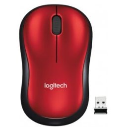 Logitech Wireless Mouse M185 - Ratón - inalámbrico - 2.4 GHz - receptor inalámbrico USB - rojo 910-0