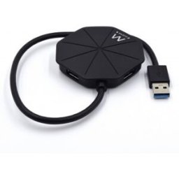 Ewent EW1138 hub USB 3.2 Gen 1 (3.1 Gen 1) Type-A 5000 Mbit/s Negro