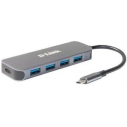 D-Link DUB-2340 hub de interfaz USB Tipo C 5000 Mbit/s Gris