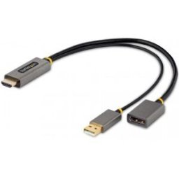 StarTech.com Cable 30cm Adaptador HDMI a DisplayPort - Activo - 4K 60Hz - Conversor HDMI 2.0 a DP 1.