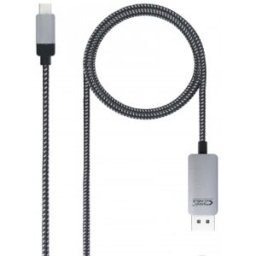 Cable Conversor Nanocable 10.15.5002 - USB Tipo-C Macho - Displayport Macho - 1.8m - Negro