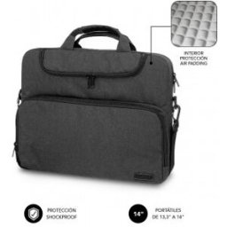 Subblim Maletín Ordenador Air Padding Laptop bag 13,3-14" Gris Oscuro