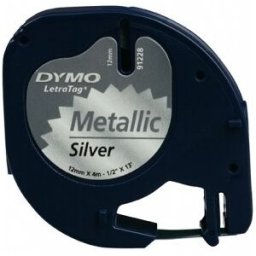 Dymo CINTA METALIZA NEGRO/PLATA