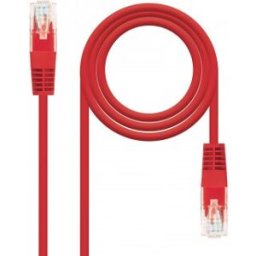 Nanocable Cable Red Latiguillo RJ45 CAT.6 UTP AWG24, Rojo, 30 cm