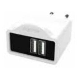 Approx CARGADOR DE VIAJE PARA RED DOMESTICA 2 PUERTOS USB 5V COLOR BLANCO