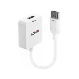 Lindy 38146 adaptador de cable de vídeo HDMI tipo A (Estándar) DisplayPort Blanco