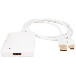 Urban Factory Mini DisplayPort + USB A HDMI tipo A (Estándar) Blanco