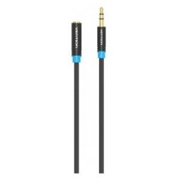 Cable Estéreo Vention VAB-B06-B150-M - Jack 3.5 Macho - Jack 3.5 Hembra - 1.5m - Negro