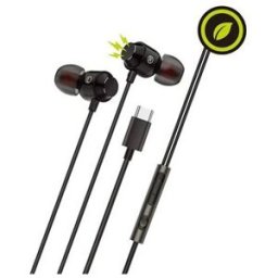 Auriculares Intrauditivos Muvit For Change MCHPH0006 - con Micrófono - USB Tipo-C - Negros