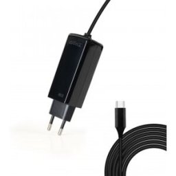Cargador de Portátil GaN TooQ TQLC-USBCGAN65PD-C USB Tipo-C/ 65W/ Automático/ Voltaje 5-20V