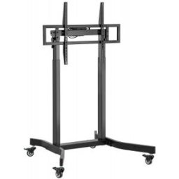 Aisens Soporte de suelo motorizado pro con ruedas para monitor/TV 120kg de 55-100, Negro