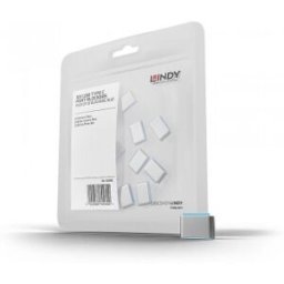 Lindy 40466 bloqueador de puerto USB Tipo C Azul Acrilonitrilo butadieno estireno (ABS) 10 pieza(s)