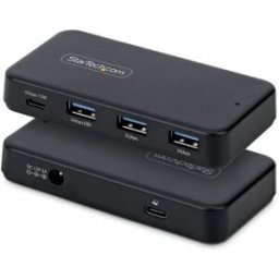 StarTech.com Hub USB-C y Tipo A de 4 Puertos - Ladrón USB de 5Gbps - Autoalimentado - Con Cable Host
