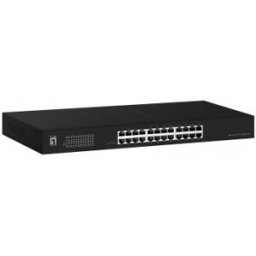 LevelOne Switch 24x GE GEU-2431 19" Rack Mount Kit No administrado Gigabit Ethernet (10/100/1000) 1U