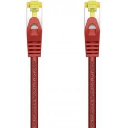Aisens Cable De Red Latiguillo RJ45 LSZH Cat.7 600 MHz S/FTP PIMF AWG26, Rojo, 25 cm