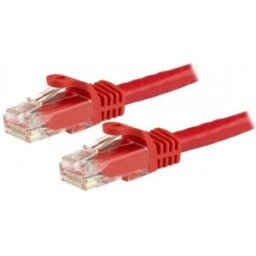 StarTech.com Cable de Red de 0,5m Rojo Cat6 UTP Ethernet Gigabit RJ45 sin Enganches, 0,5 m, Cat6, U/