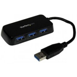 StarTech.com Adaptador Concentrador Hub Ladrón USB 3.0 Super Speed para Laptop de 4 Puertos Salidas