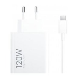 Cargador de Pared Xiaomi 120W HyperCharge Combo (Type-A) - 1xUSB + Cable USB Tipo-C - 120W