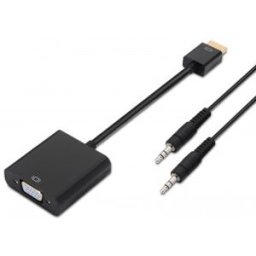 Aisens A122-0126 adaptador de cable de vídeo 0,1 m Negro
