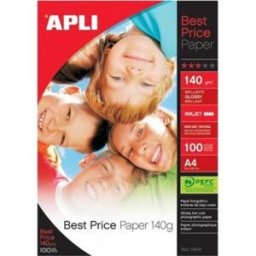 Citrix APLI 11804, Blanco, Brillo, 140 g/m², Inyección de tinta, A4, 100 hojas