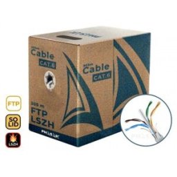 Phasak Bobina de Cable de Red Cat.6 FTP LSZH Sólido AWG23 CCA 305M - PHR 6312