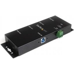 StarTech.com Concentrador Industrial USB 3.0 SuperSpeed de 4 Puertos - Hub de Montaje, USB 3.0 (3.1