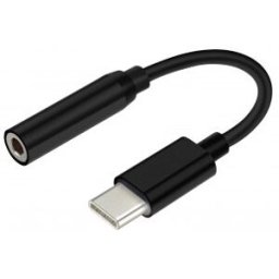 Aisens CONVERSOR USB-C A AUDIO, USB-C/M-JACK 3.5/H, NEGRO, 15CM