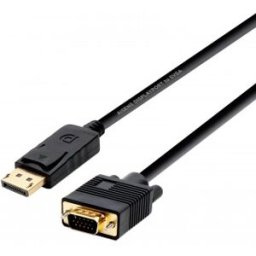 Aisens A125-0365 adaptador de cable de vídeo 2 m DisplayPort VGA D-SUB Negro