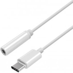 Aisens Conversor USB-C a audio estilo Apple, USB-C/M-Jack 3.5/H, Blanco, 15 cm