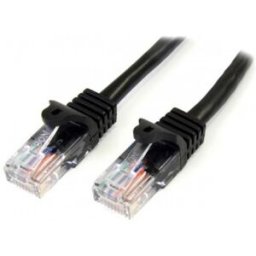 StarTech.com Cable de 2m Negro de Red Fast Ethernet Cat5e RJ45 sin Enganche - Cable Patch Snagless,