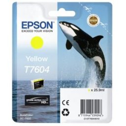 Epson T7604 - Amarillo - original - blíster - cartucho de tinta - para SureColor P600, SC-P600