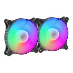 Mars Gaming MF-DUO Kit 2 Ventiladores FRGB Rainbow 360° Ultra-silencioso Doble Conexión 3PIN + 4PIN