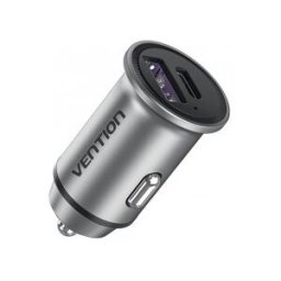 Vention Cargador de Coche FFBH0/ 1xUSB-Tipo C/ 1xUSB/ 20W