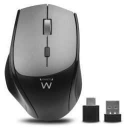 Ewent EW3245 Ratón - Bluetooth Óptico - 2400 DPI - Negro, Gris