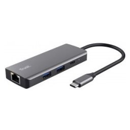Trust Dalyx USB Tipo C 1000 Mbit/s Plata