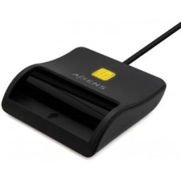 Aisens Lector De Tarjeta Inteligente DNI, USB-C, Negro
