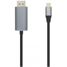 Aisens Cable conversor USB-C a Displayport 4K@60HZ, USB-C/M-DP/M, Negro, 0.8m