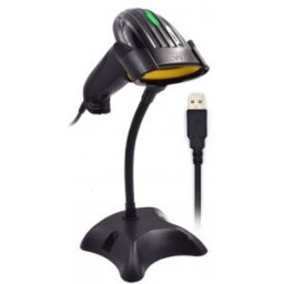 Ewent EW3410 lector de código de barras Lector de códigos de barras portátil 1D/2D LED Negro