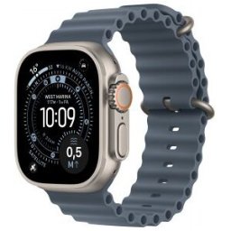 Apple Watch Ultra 3 (GPS + Cellular) - Caja de titanio natural de 49 mm - Correa Ocean azul náutico