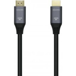 Aisens Cable HDMI V2.1 Ultra Alta Velocidad / HEC 8k@60Hz 48Gbps, A/M-A/M, Gris/Negro, 0.5m