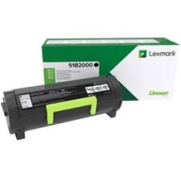 Lexmark 51B2000, Tóner de láser, Negro