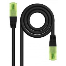 Nanocable Cable de Red Latiguillo RJ45 CAT.6 UTP AWG26 CCA, Negro, 7 m
