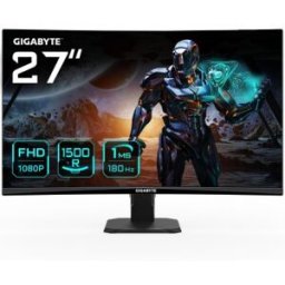 Gigabyte Monitor de juego curvo GS27FC 27" FHD - 1920 x 1080 - 27" Full HD - LCD - Negro - 180Hz