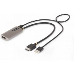 StarTech.com Cable Conversor Adaptador Activo de 30cm HDMI 2.1 a DisplayPort 1.4 - 8K60Hz - Alimenta