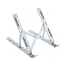 TooQ Soporte Elevador para Portátiles, Tablets, Móviles y Libros, Plata